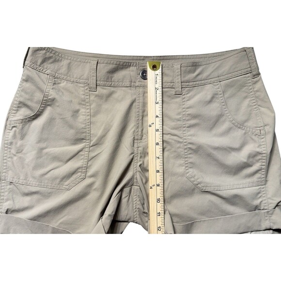 The North Face Women’s Khaki Nylon Stretch Shorts Size 10 Outdoor Hiking Cuffed - Picture 12 of 12